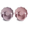 Set van 2 daisy latex fopspeen - 6-18 m - Baby pink / soft lilac